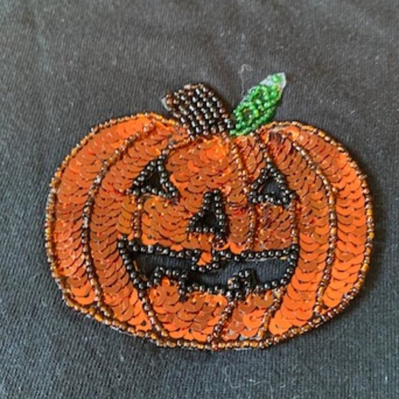 2/$30 Circo Black Halloween Sequin Pumpkin Shirt Girls Size 10/12 - Picture 3 of 8